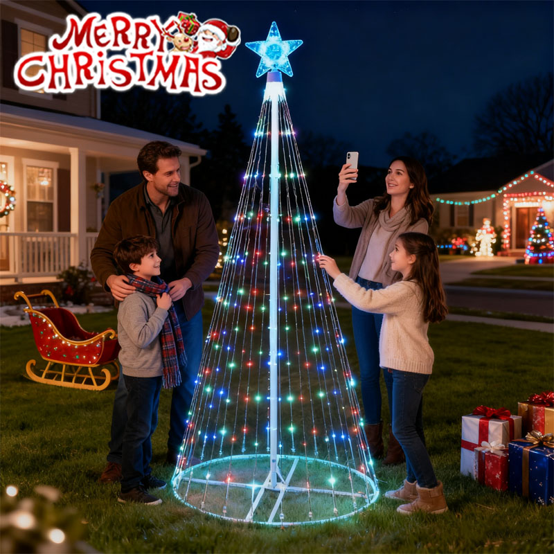 Outdoor Lighting Effects - Lampu String LED Tenaga Surya Desain
