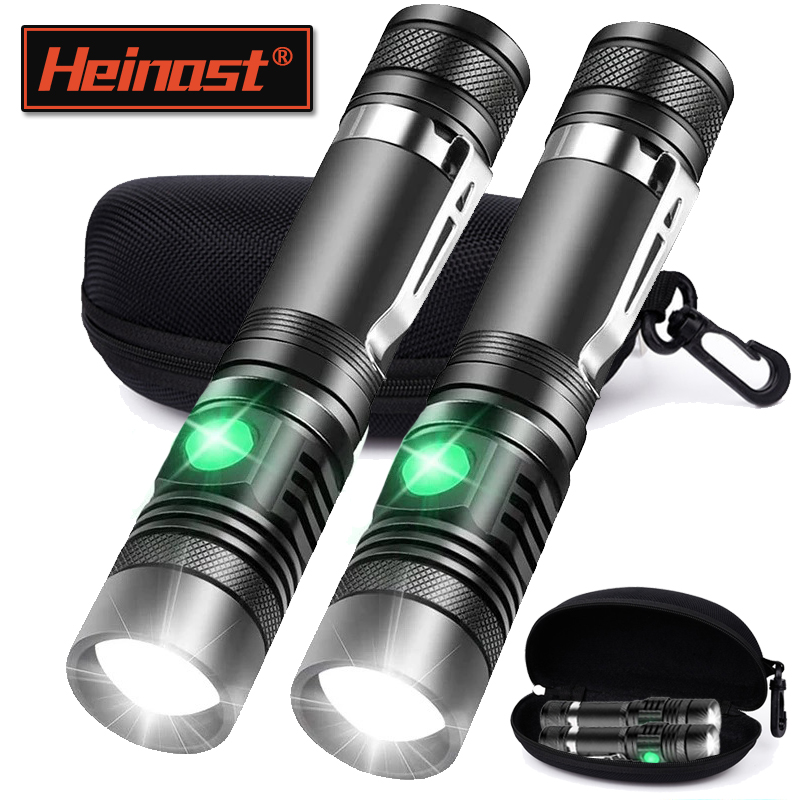 Outdoor Lighting Black - Senter Tangan T6 Isi Ulang Menggunakan