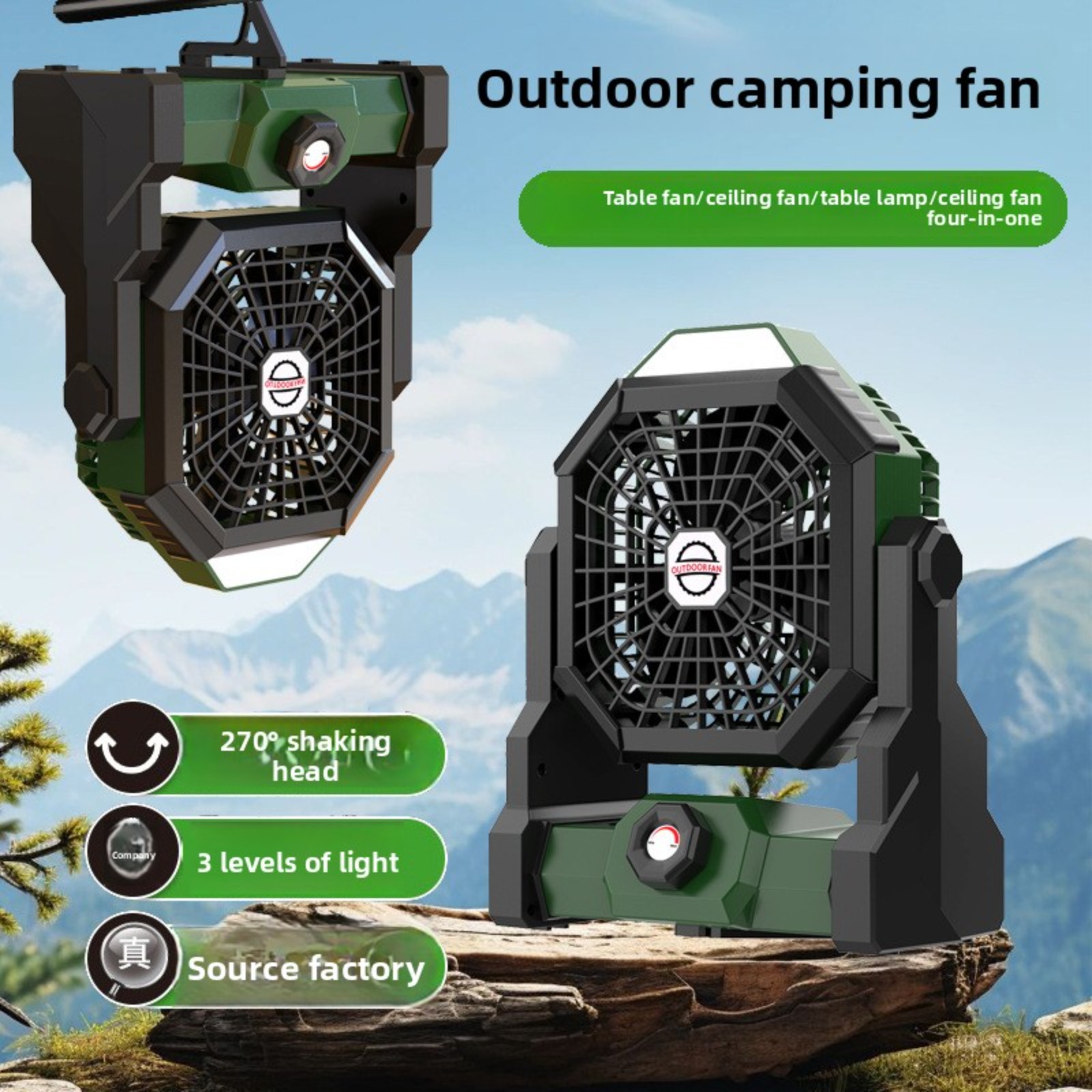 Outdoor Lighting Wireless - Kipas Berkemah Luar Ruangan Portabel 4