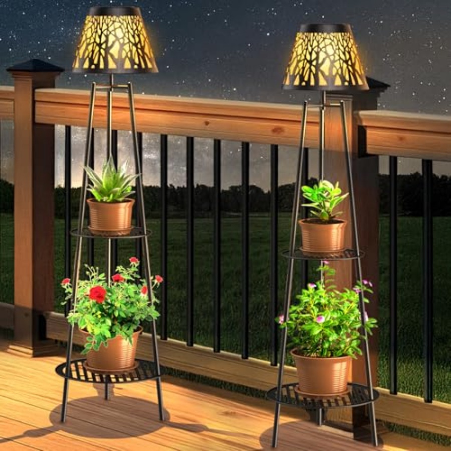 Outdoor Lighting Waterproof - 2 Paket Lampu Lantai Tenaga Surya