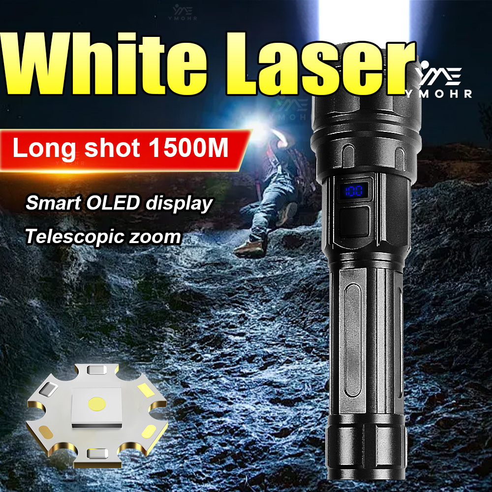 Outdoor Lighting Black - Senter Laser Putih Berdaya Tinggi Lampu